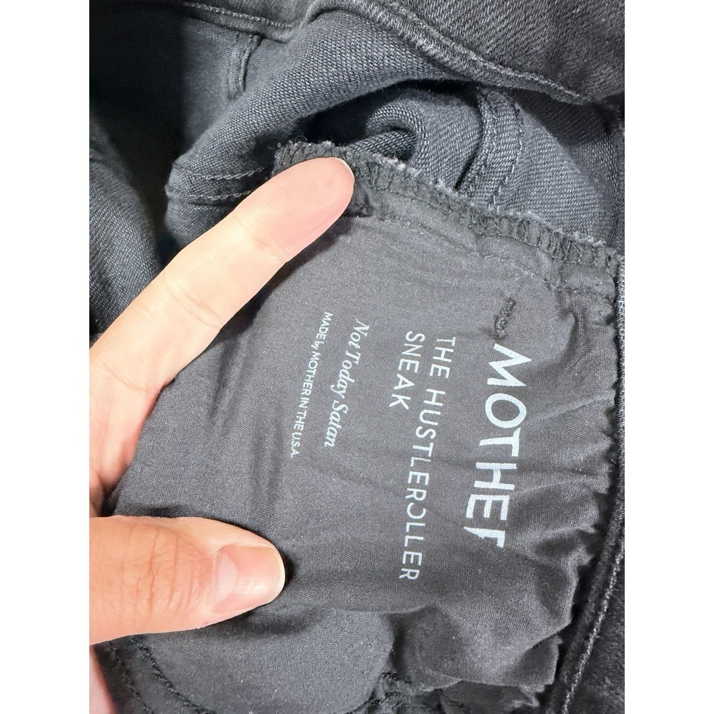 Mother Denim The Hustler Roller Sneak Not Today Satan Wide Leg Size 33 - Picture 8 of 12